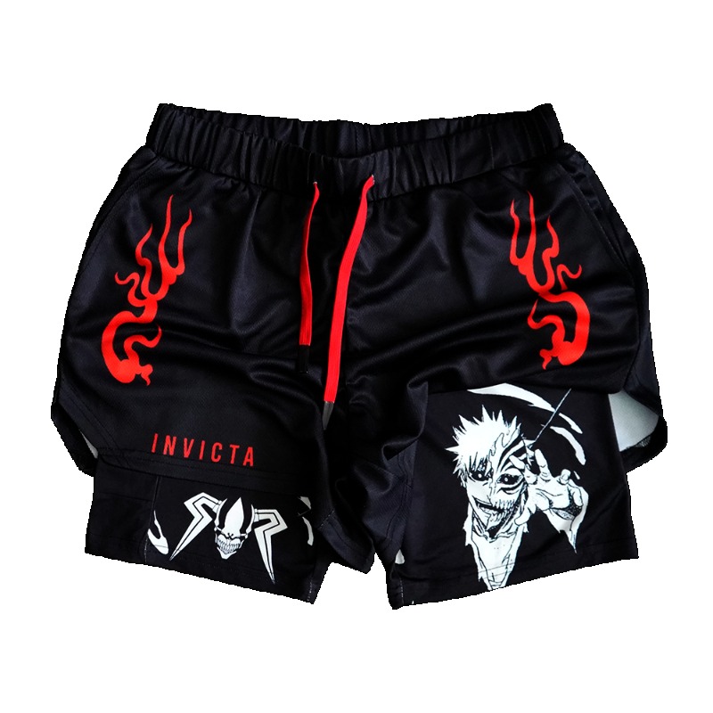 Aglaonema Red - Anime BLEACH Hollow Ichigo 2-in-1 compressieshorts
